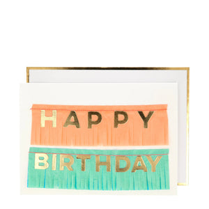 Meri Meri Finge Garland Card Happy Birthday