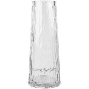 Glass Vase Clear Ripple