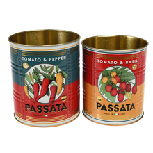 Load image into Gallery viewer, Set of 2 Passata Storage Tins
