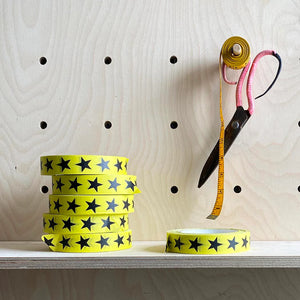 Adhesive Paper Tape - Yellow Star - by Petra Boase