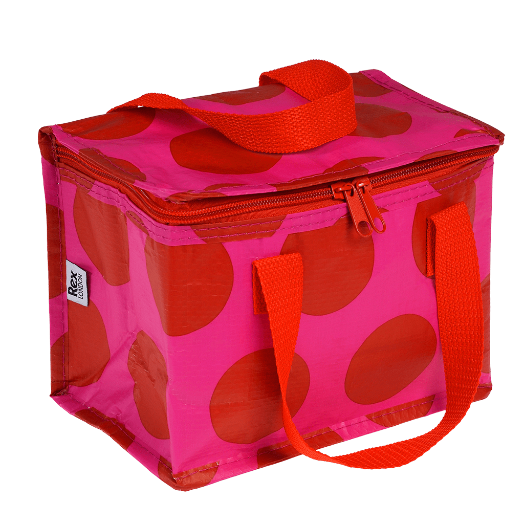 Red On Pink Spotlight Lunch Bag by Rex London