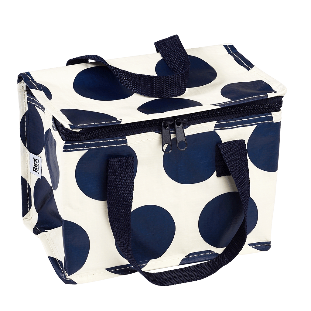 Navy On White Spotlight Lunch Bag by Rex London