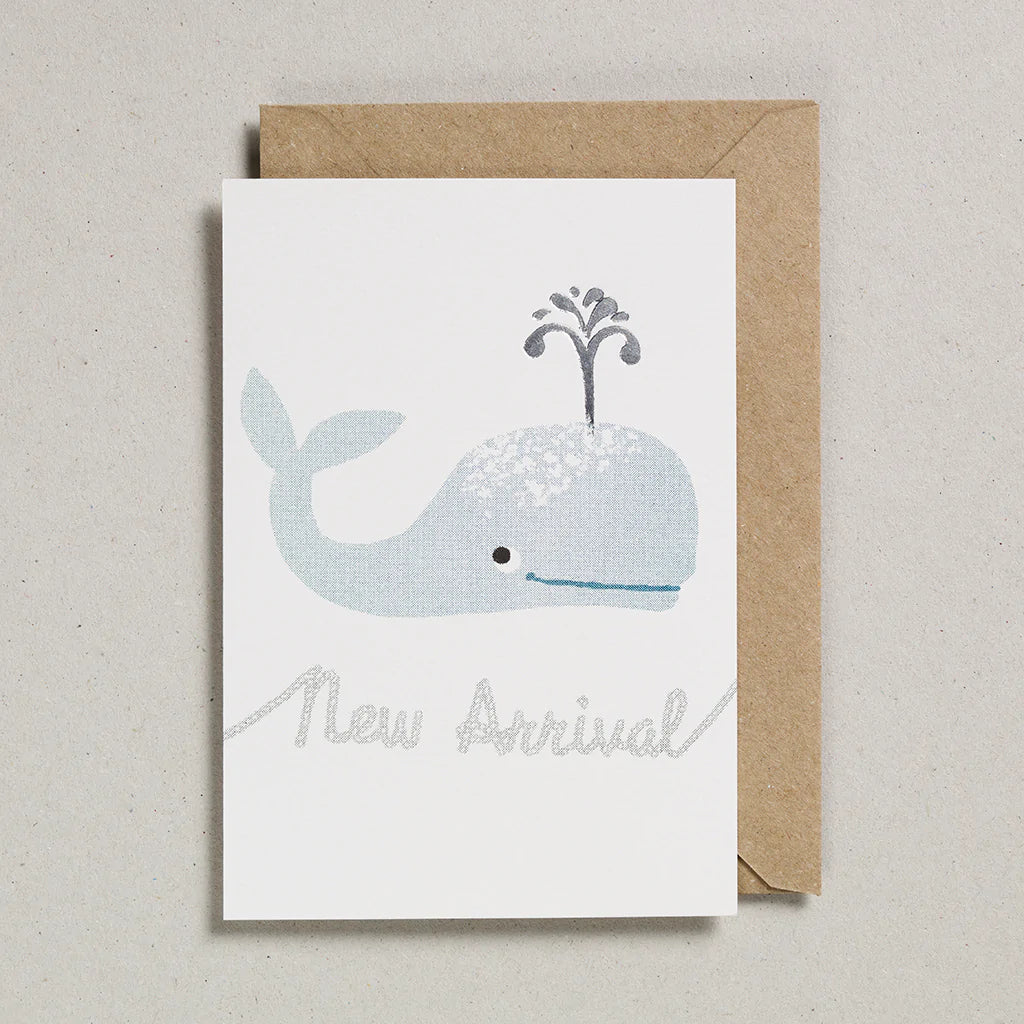 Riso Baby Card - Blue Whale