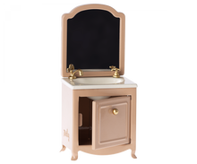 Load image into Gallery viewer, Maileg Sink Dresser With Mirror, Mouse - Dark Powder
