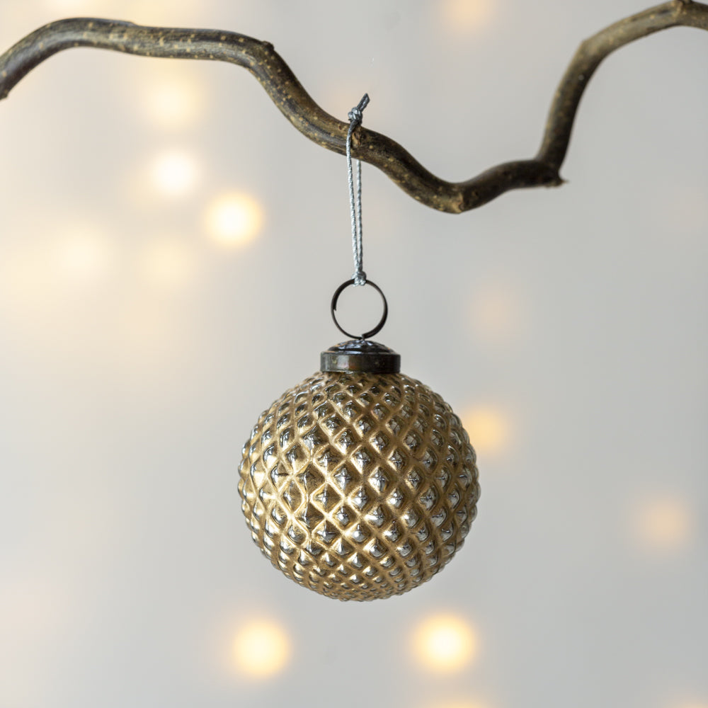 Textured Round Decoration, Small, Gold by Grand Illusions