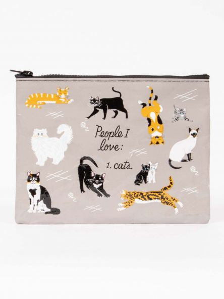 People I Love: Cats Zipper Pouch by Blue Q