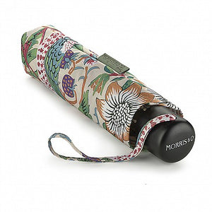 Morris & Co UV Minilite Umbrella, Strawberry Thief Cream by Fulton