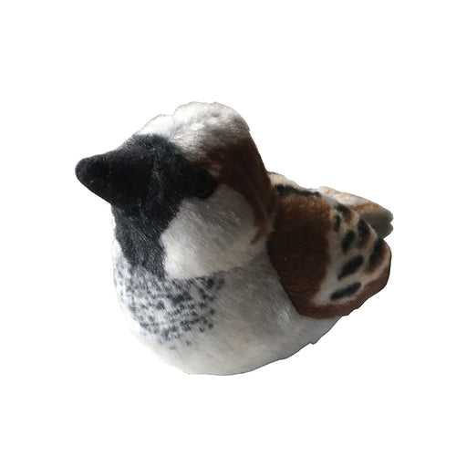 RSPB Plush Bird With Real Bird Call - House Sparrow - Gazebogifts