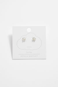 Estella Bartlett Silver Buttercup Ear Studs With Pearl