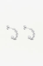 Load image into Gallery viewer, Estella Bartlett Wildflower Daisy Chain Hoop Earrings - Silver Plated
