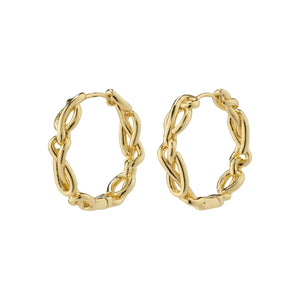 ANNEMETT Hoop Earrings Gold Plated by Pilgrim