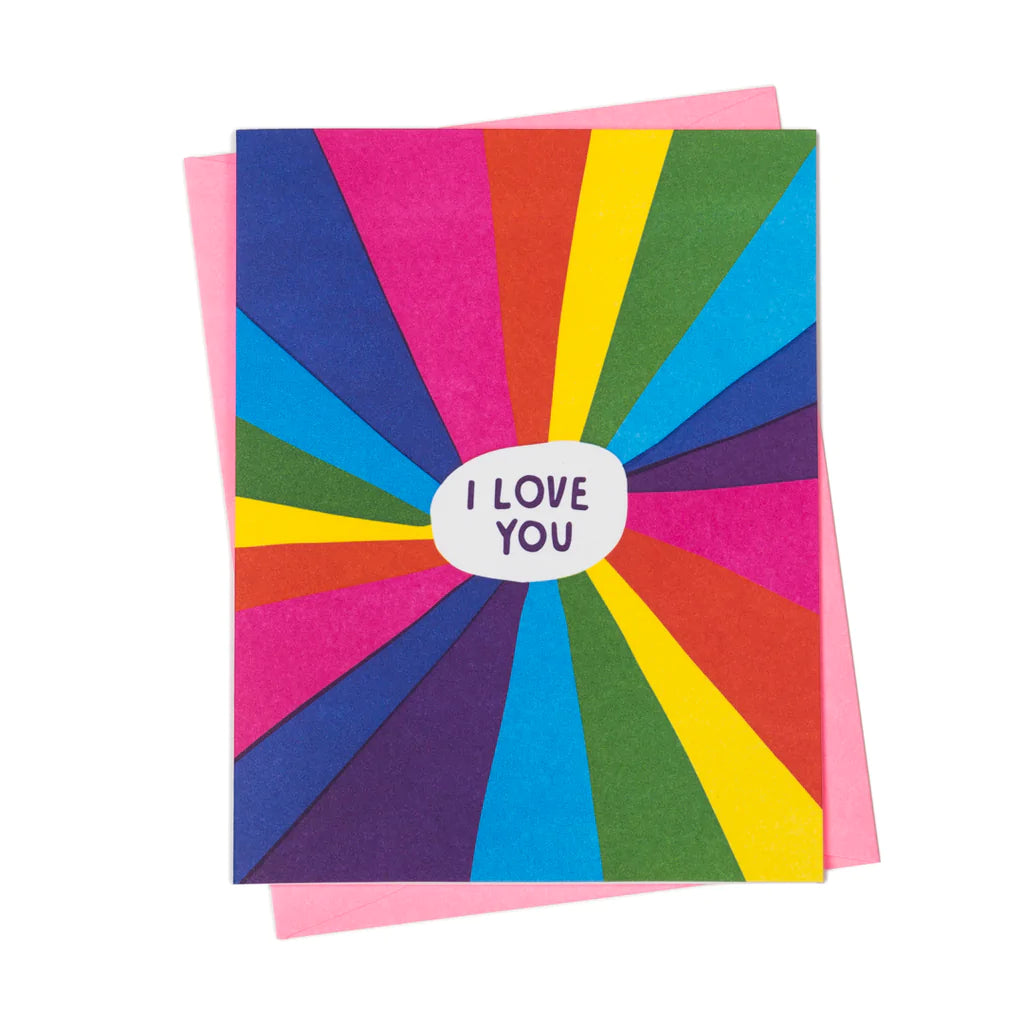Rainbow I love You Card