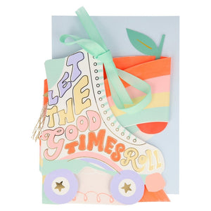 Meri Meri Roller Skate Concertina Happy Birthday Card