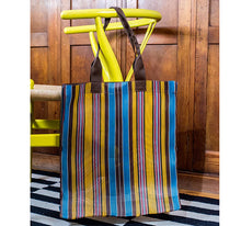 Load image into Gallery viewer, Eco Woven Market Shopper - Indian Yellow ,Saxe, Rose Beige

