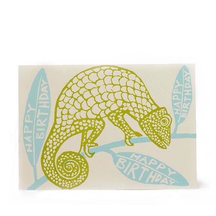 Birthday Chameleon Card by Cambridge Imprint