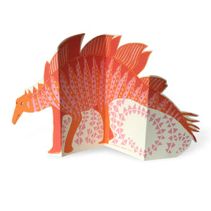 Special Card Stegosaurus Pink & Orange by Cambridge Imprint