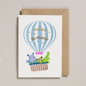 Happy Birthday Hot Air Balloon by Petra Boase