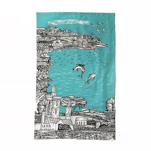 Dolphin Tea Towel by Lush Designs