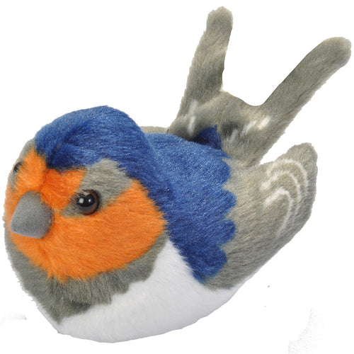 RSPB Plush Bird With Real Bird Call - Barn Swallow - Gazebogifts