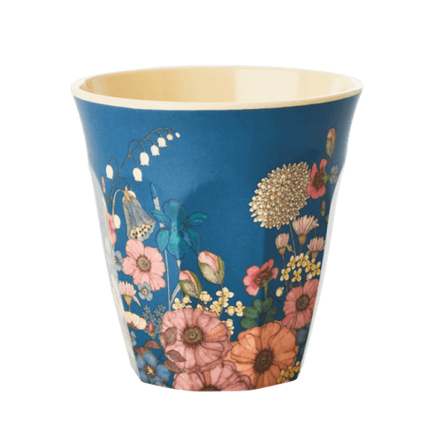 Medium Melamine Cup, Flower Collage Print - Gazebogifts