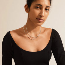 Load image into Gallery viewer, SOLIDARITY Recycled Snake Chain Necklace Silver Plated by Pilgrim
