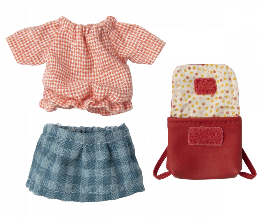 Maileg Clothes & Bag - Big Brother / Sister - Red