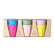 Load image into Gallery viewer, Set Of 6 Small Melamine Cups - Assorted Colours
