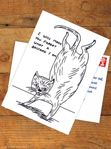 David Shrigley Postcard Bastard Cat
