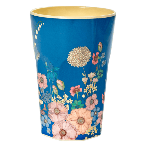 Tall Melamine Latte Cup, Flower Collage Print - Gazebogifts