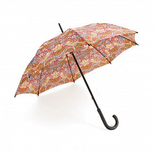 Morris & Co Kensington UV Umbrella - Strawberry Thief Crimson by Fultons