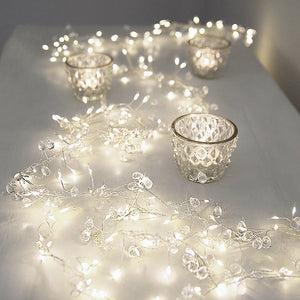 Crystal Cluster String Lights, Mains Operated - Gazebogifts