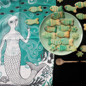 Mermaid Tea Towel by Lush Designs