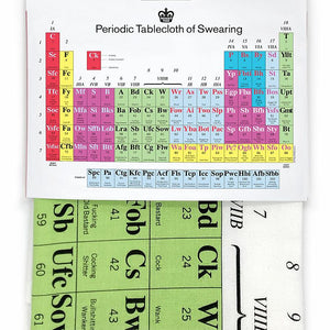 Modern Toss Tea Towel, Periodic Table of Swearing