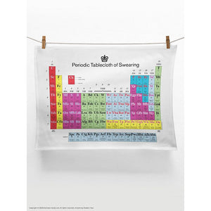 Modern Toss Tea Towel, Periodic Table of Swearing