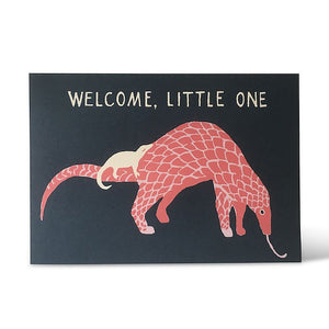 Pangolin Welcome Little One Baby Card by Cambridge Imprint