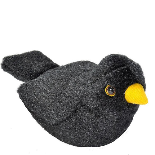 RSPB Plush Bird With Real Bird Call - Blackbird - Gazebogifts