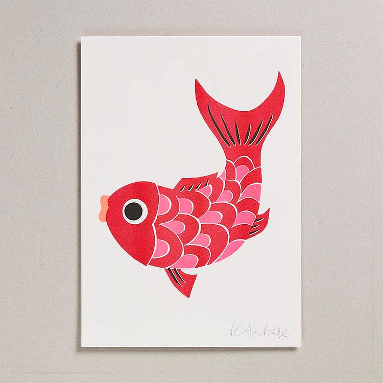 Risograph Print - Koi Fish