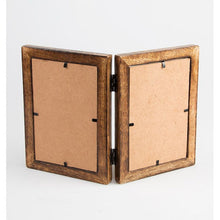 Load image into Gallery viewer, Double Dark Wood Photo Frame - Gazebogifts
