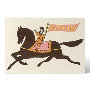 Hurrah Dark Horse Greetings Card by Cambridge Imprint