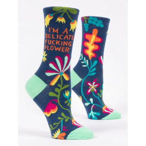 I'm a Delicate Flower Women's Crew Socks - Gazebogifts