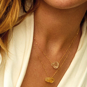 CHAKRA Quartz Crystal Necklace Gold-Plated by Pilgrim