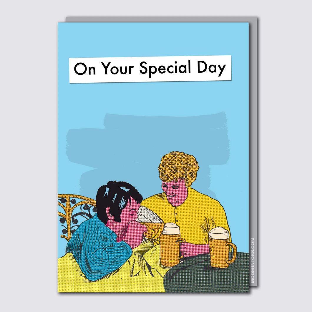 Modern Toss Card, Beer in Bed