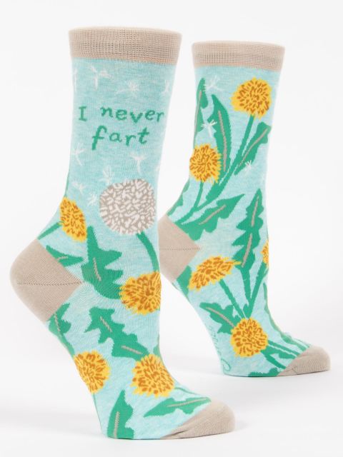 I Never Fart Women’s Crew Socks by Blue Q