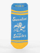 Load image into Gallery viewer, Sweating For Snacks Sneaker Socks by Blue Q
