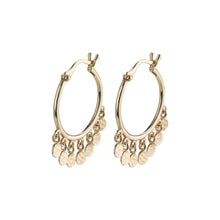 Load image into Gallery viewer, PANNA Coin Hoop Earrings Gold-Plated by Pilgrim

