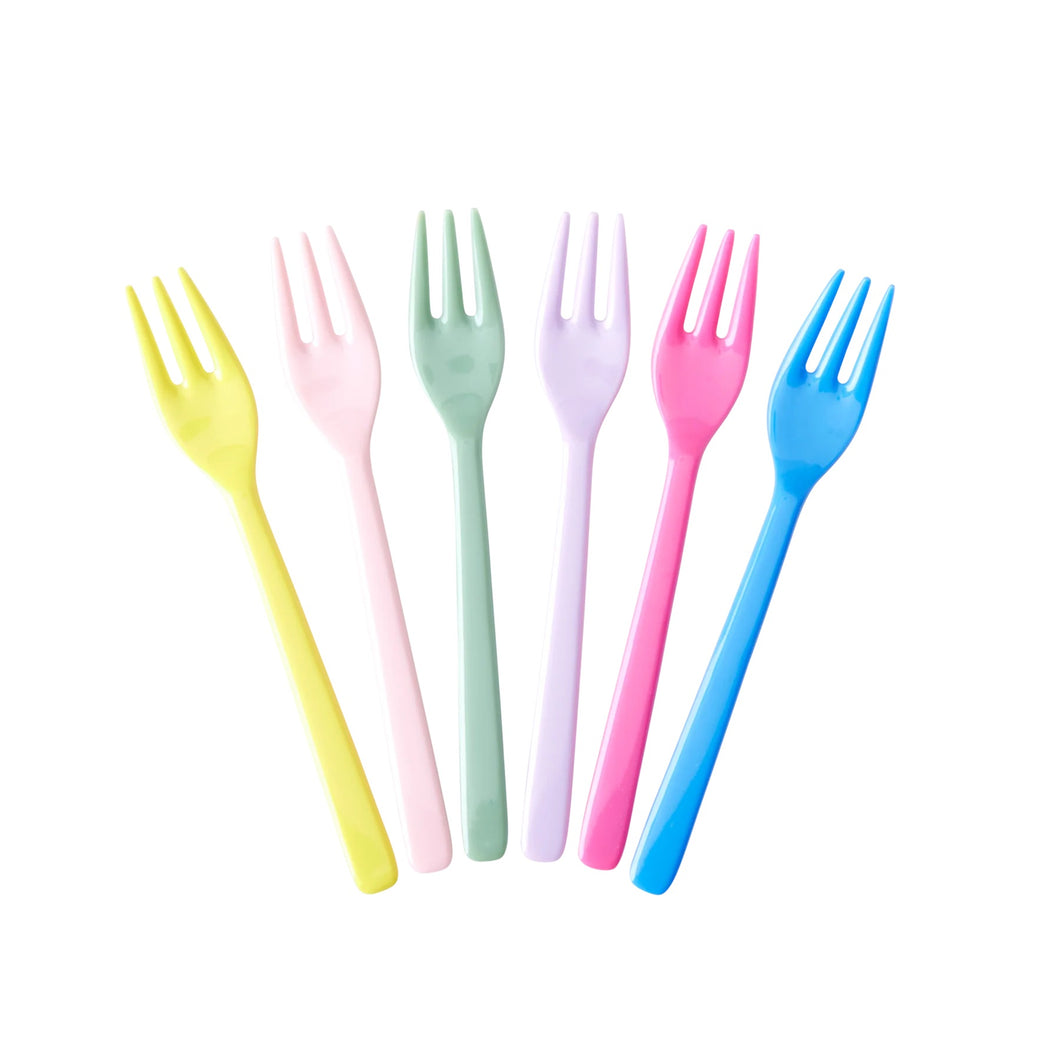 Melamine Forks Set of 6 - Assorted Colours Spring/Summer 2023