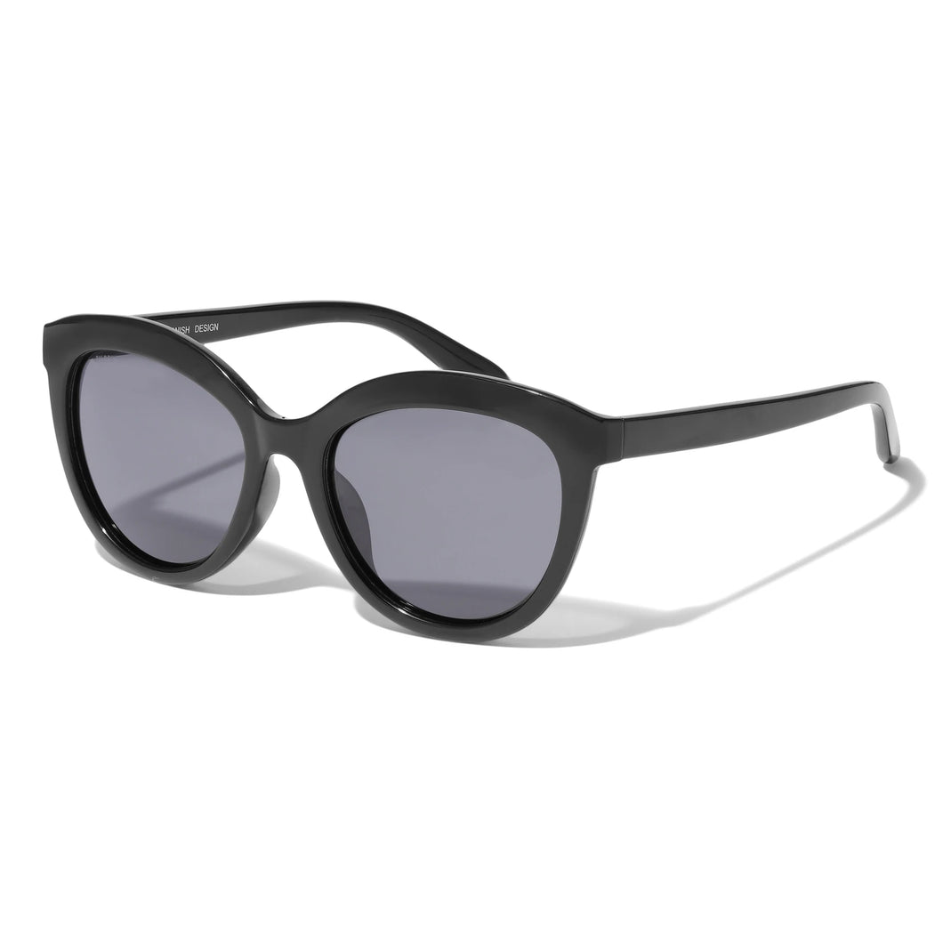 MARLENE Recycled Cat-Eye Sunglasses Black by Pilgrim
