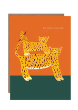 Load image into Gallery viewer, Leopard and Cub New Baby Card by Hutch Cassidy
