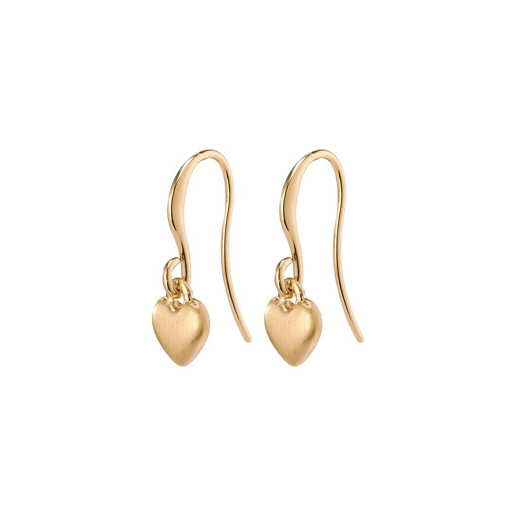 SOPHIA Heart Pendant Earrings Gold-Plated