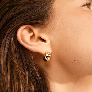 ADRIANA Chunky Mini Hoop Earrings Gold Plated by Pilgrim